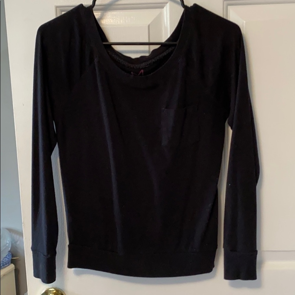 Black off shoulder long sleeve